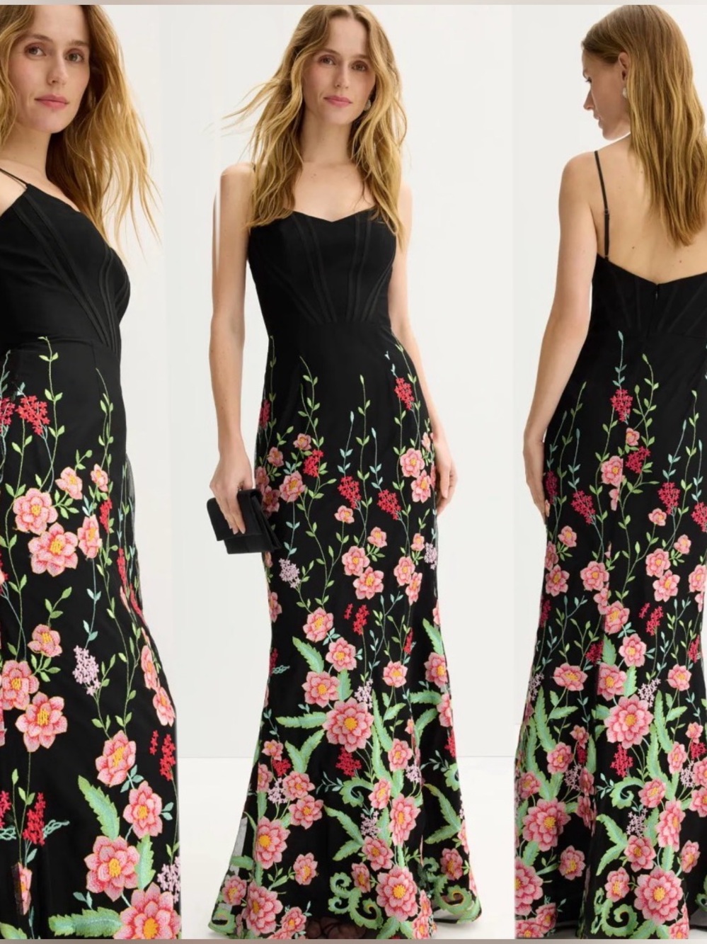 Dress The Population Floral Giovanna Gown in size XL or 12-14.